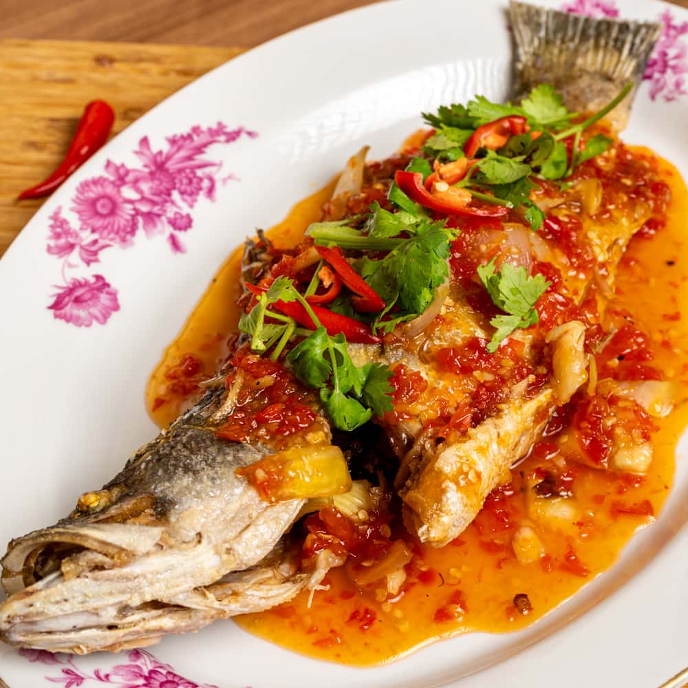 Resepi Siakap Goreng Sos Thai