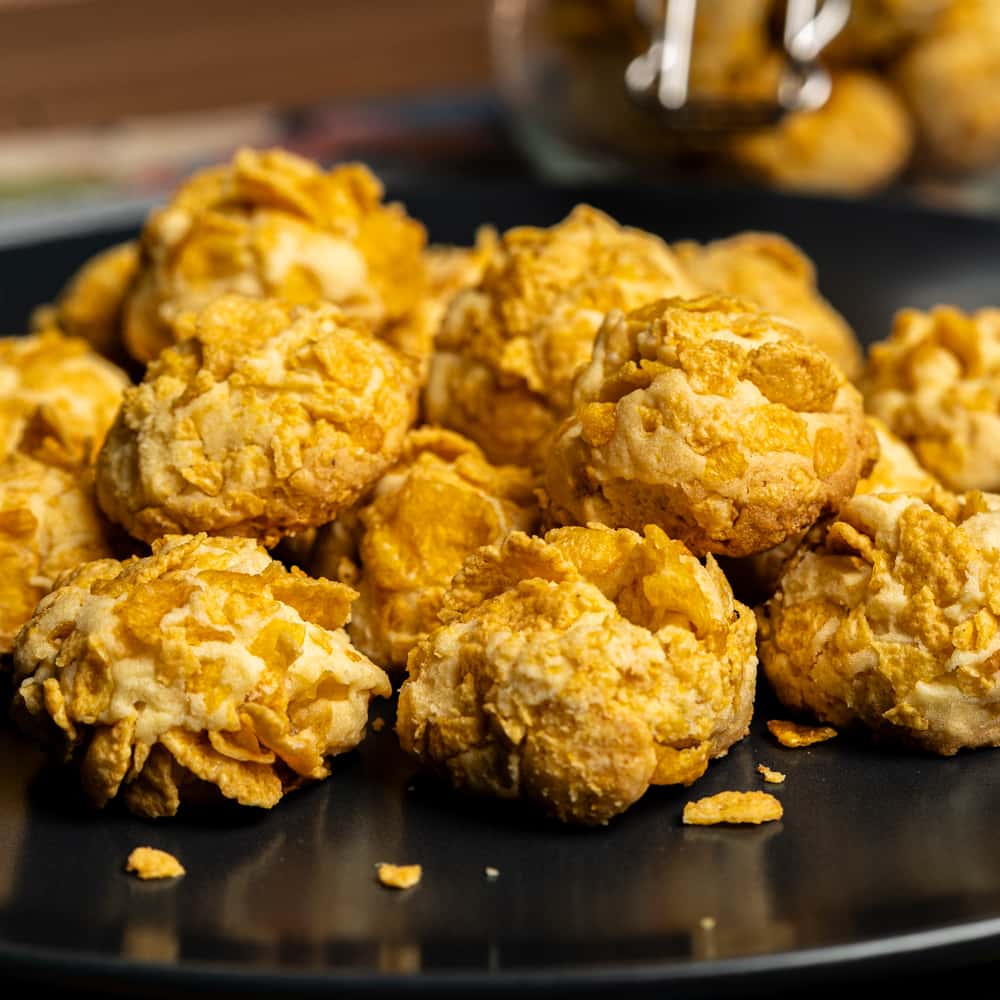 Resepi Biskut Cornflakes Crunchy — Rangup Rapuh, Wangi Butter