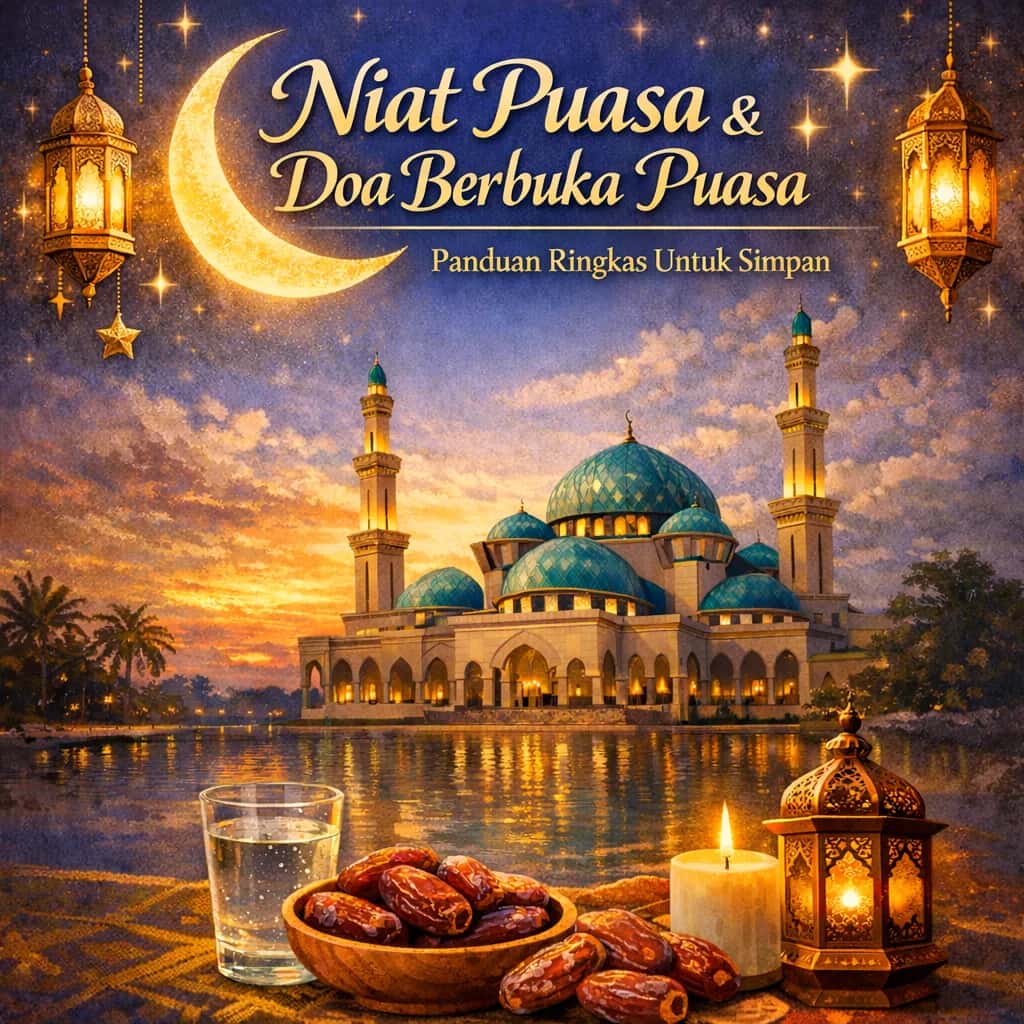 Niat Puasa & Doa Berbuka Puasa (Panduan Ringkas Untuk Simpan)