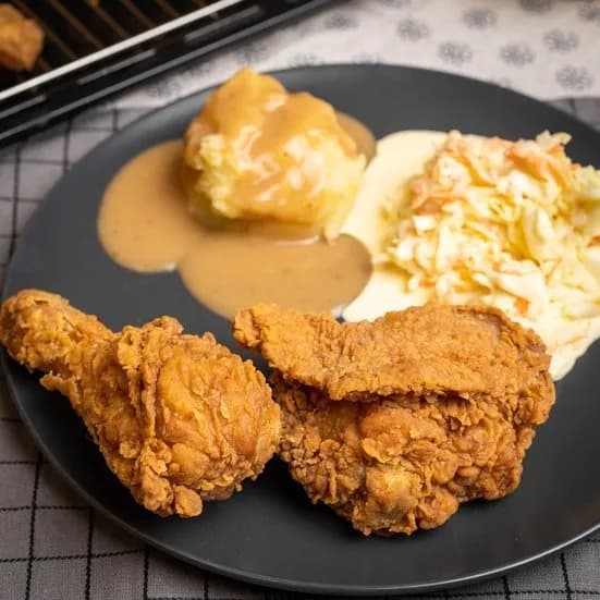 Resepi Ayam Goreng Rangup Ala KFC Dengan Coleslaw