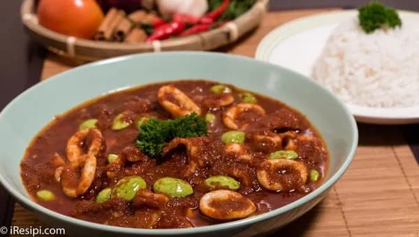 Resepi Sambal Tumis Sotong dan Petai
