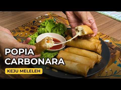 Resepi Popia Carbonara Keju Meleleh