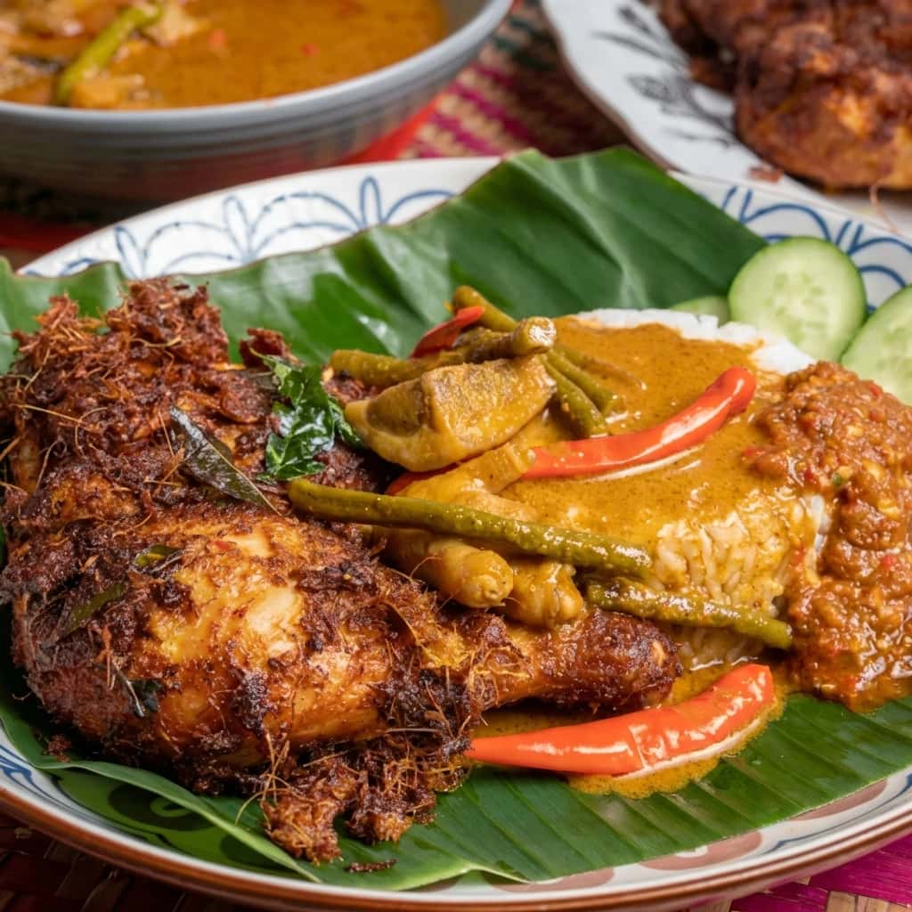 Resepi Nasi Kukus Ayam Goreng Berempah Pantai Timur
