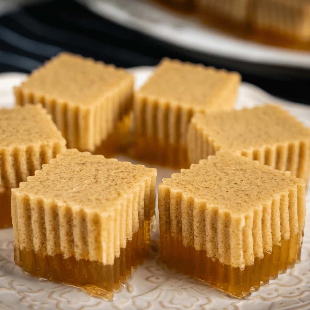 Agar-Agar Santan Gula Melaka Lumut (Resepi Sukatan Cawan)