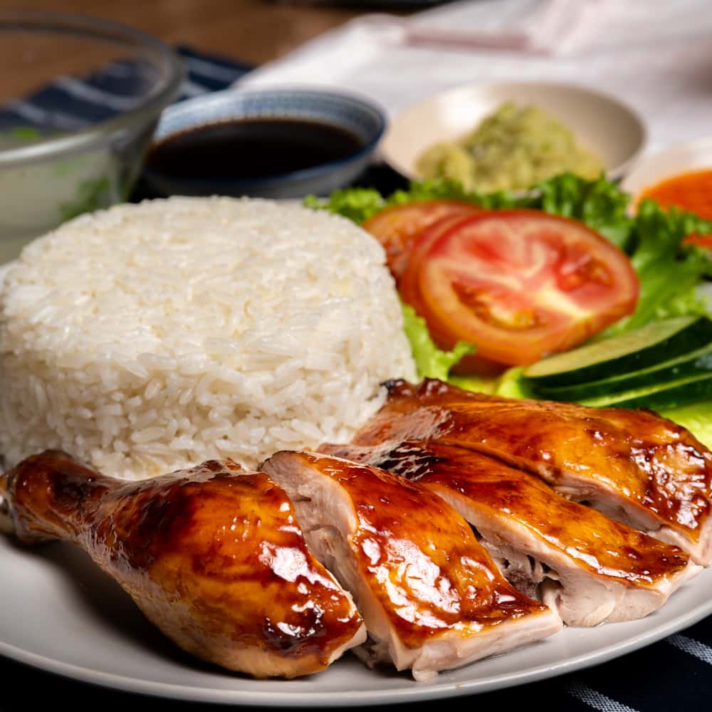 Resepi Nasi Ayam Roasted Ala Chicken Rice Shop (Beras Jasmine & Ayam Berkilat)