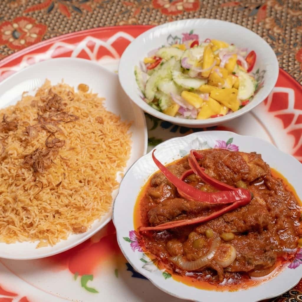 Resepi Nasi Tomato dan Acar Timun ala Lauk Pengantin