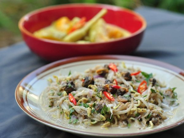 Kerabu Taugeh dan Kerang ala Utara