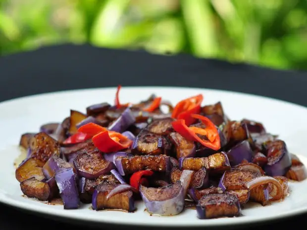 Terung Goreng Kicap Bercili