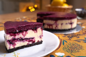 Blueberry Cheesecake Oreo Tanpa Bakar